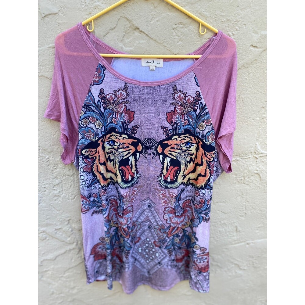 Love J tiger top 2x